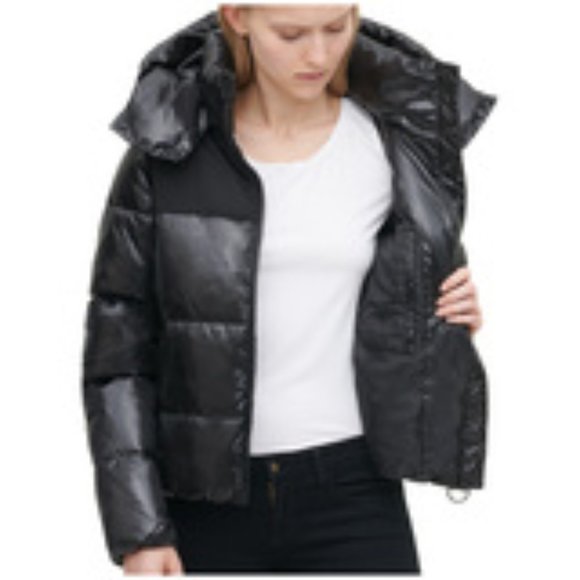 DKNY Women's Sports High Shine Puffer Jacket NWT - Picture 3 of 5